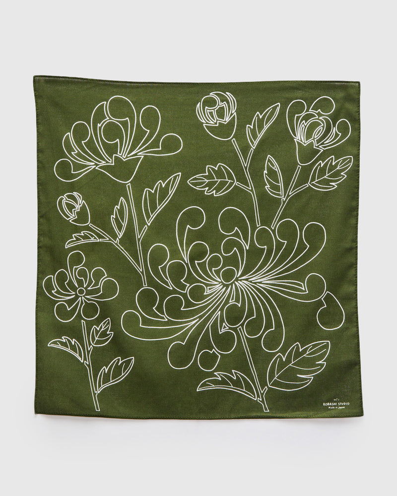 Miru-Iro Bandana in Olive Green