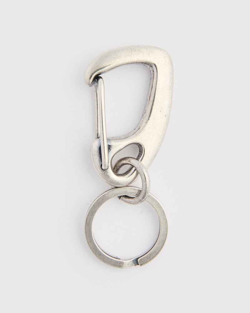 Sand Cast Key Snap in Silver Plated Brass