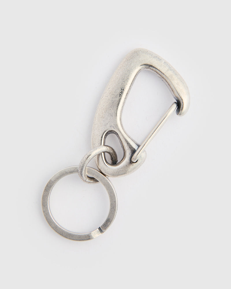 Sand Cast Key Snap in Silver Plated Brass