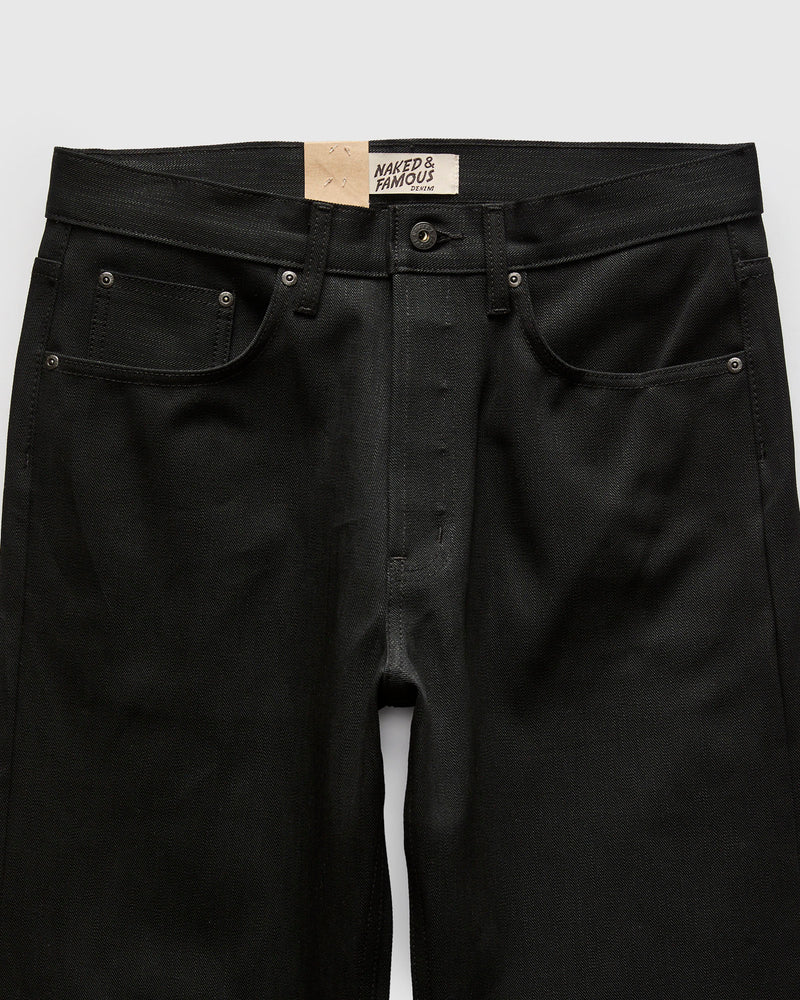 "Double Capsule Collection" 13.75oz Double Black Slub Selvedge Denim - Strong Guy Fit