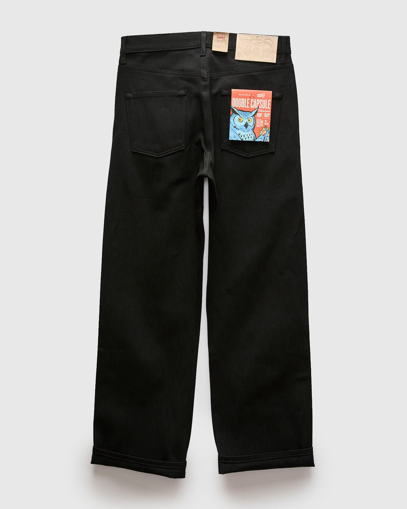 "Double Capsule Collection" 13.75oz Double Black Slub Selvedge Denim - Strong Guy Fit