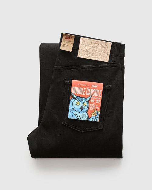 "Double Capsule Collection" 13.75oz Double Black Slub Selvedge Denim - Strong Guy Fit