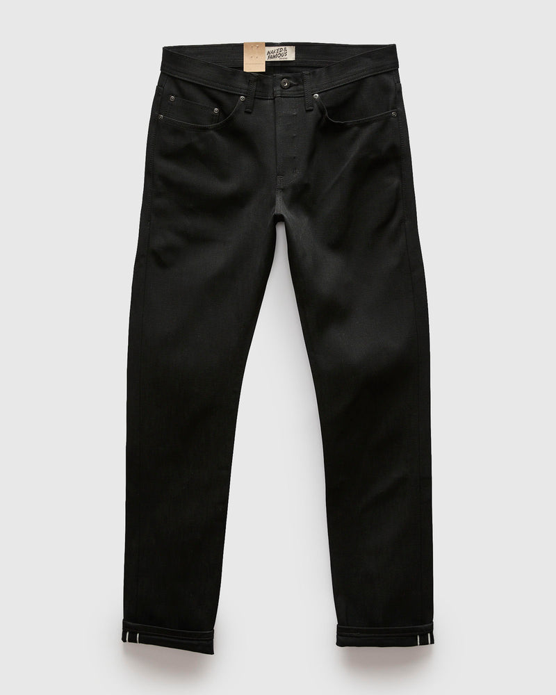 "Double Capsule Collection" 13.75oz Double Black Slub Selvedge Denim - Weird Guy Fit