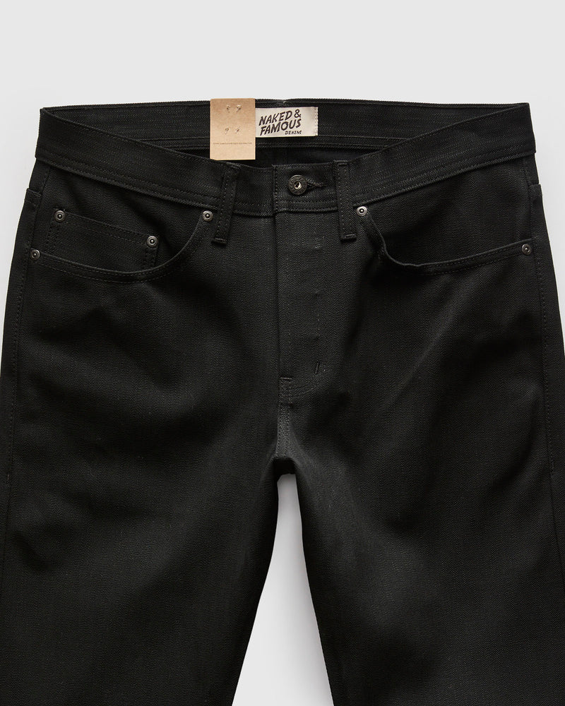 "Double Capsule Collection" 13.75oz Double Black Slub Selvedge Denim - Weird Guy Fit