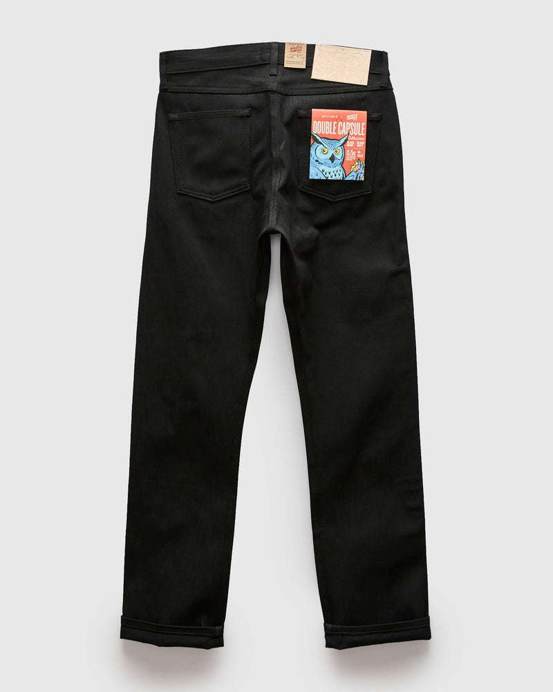 "Double Capsule Collection" 13.75oz Double Black Slub Selvedge Denim - True Guy Fit