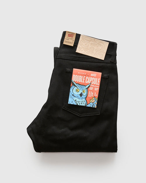 "Double Capsule Collection" 13.75oz Double Black Slub Selvedge Denim - True Guy Fit