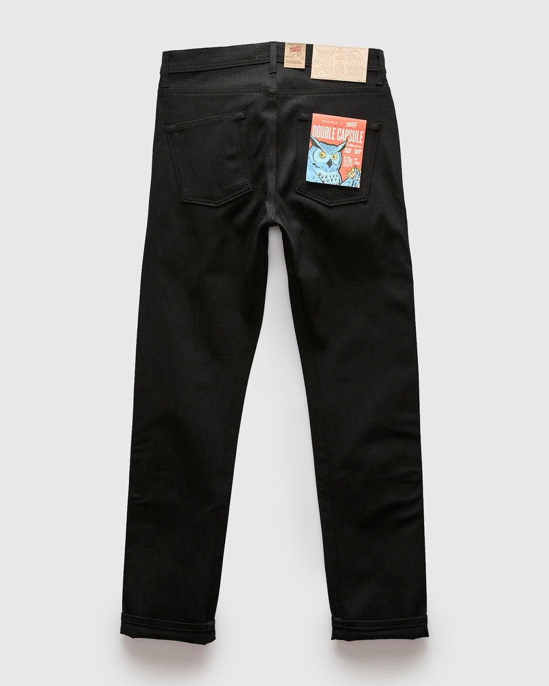 "Double Capsule Collection" 13.75oz Double Black Slub Selvedge Denim - Weird Guy Fit