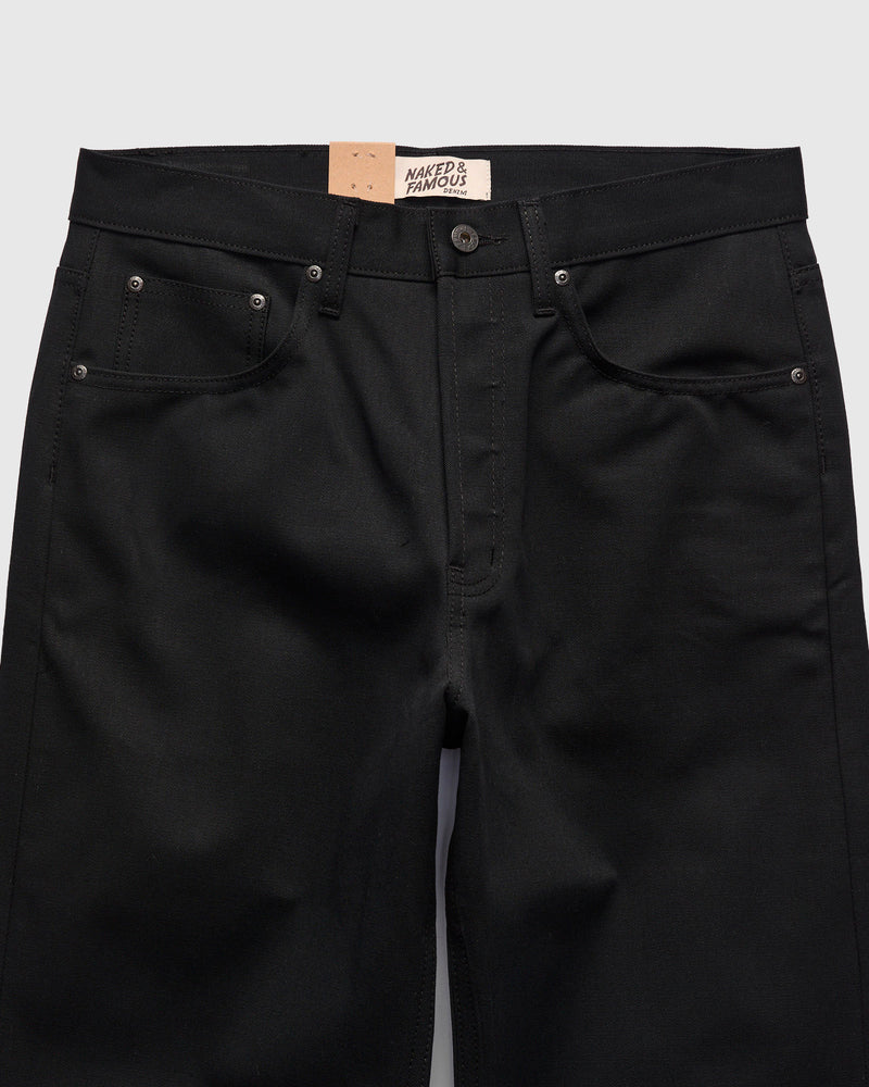 10oz Selvedge Slacks Black Twill - Strong Guy Fit