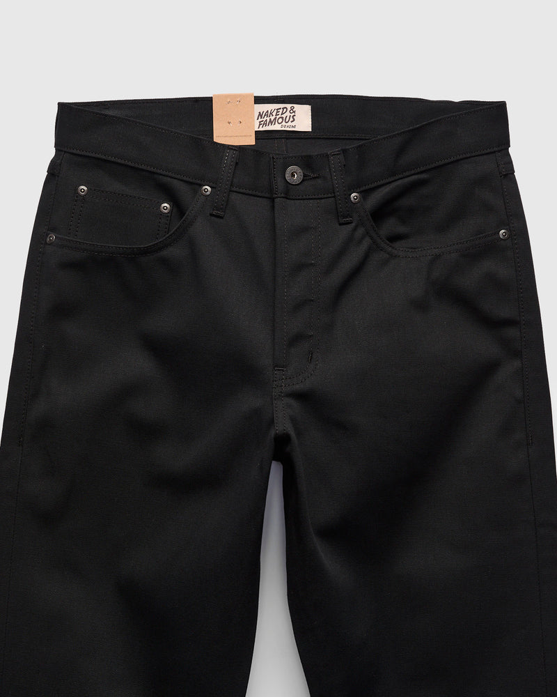 10oz Selvedge Slacks Black Twill - True Guy Fit
