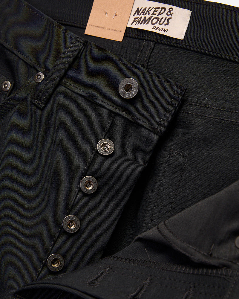 10oz Selvedge Slacks Black Twill - True Guy Fit