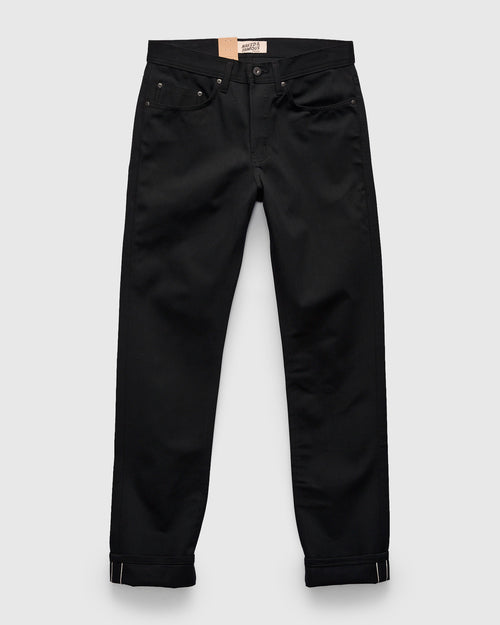 10oz Selvedge Slacks Black Twill - Weird Guy Fit
