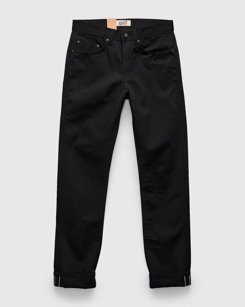 10oz Selvedge Slacks Black Twill - Weird Guy Fit