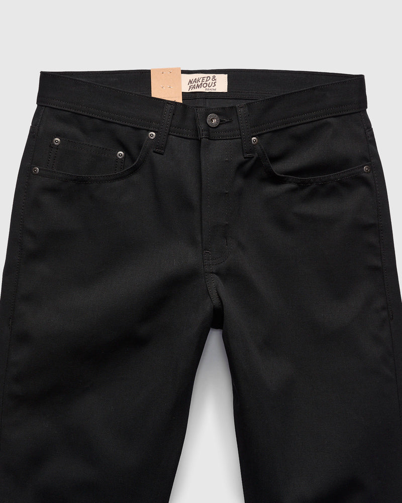 10oz Selvedge Slacks Black Twill - Weird Guy Fit
