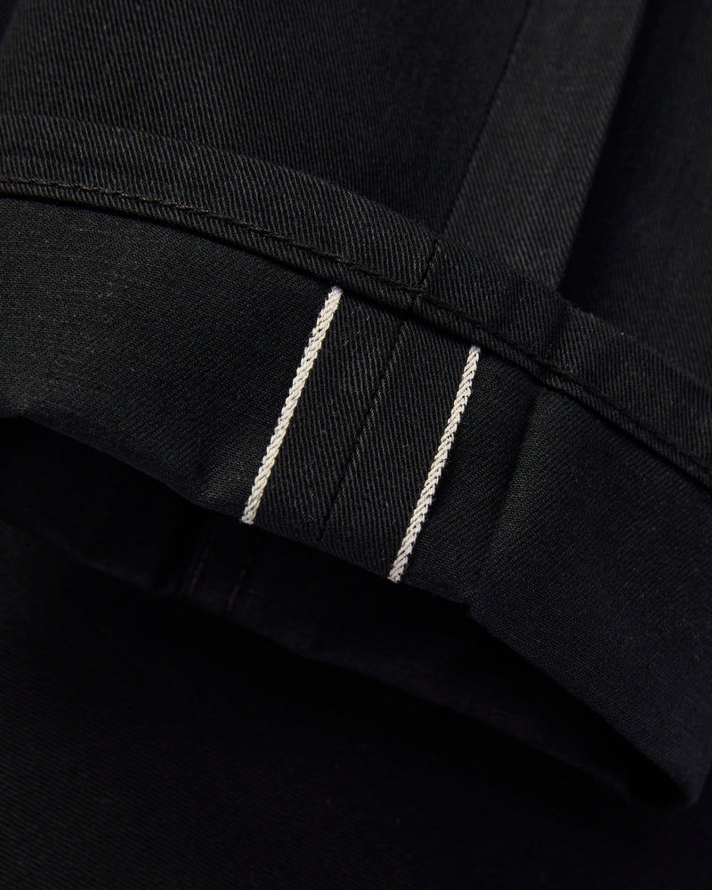 10oz Selvedge Slacks Black Twill - Weird Guy Fit
