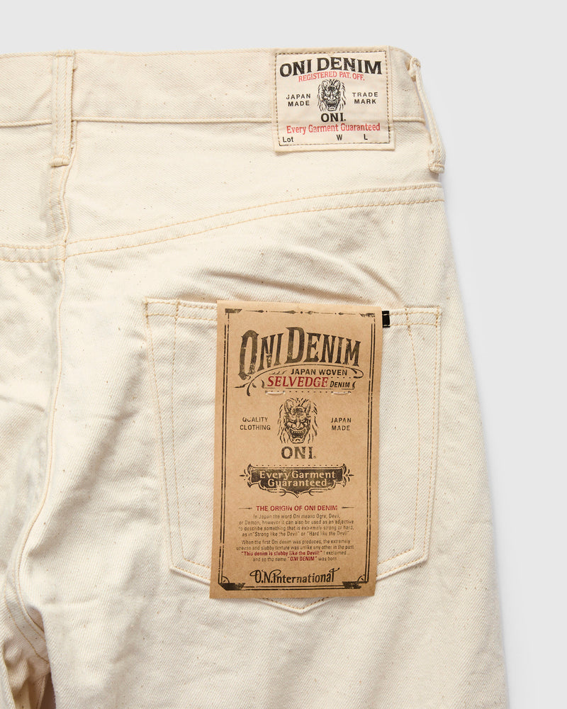 200-ECRU "Organic Cotton" 12.4oz Selvedge Denim - Wide Straight Fit