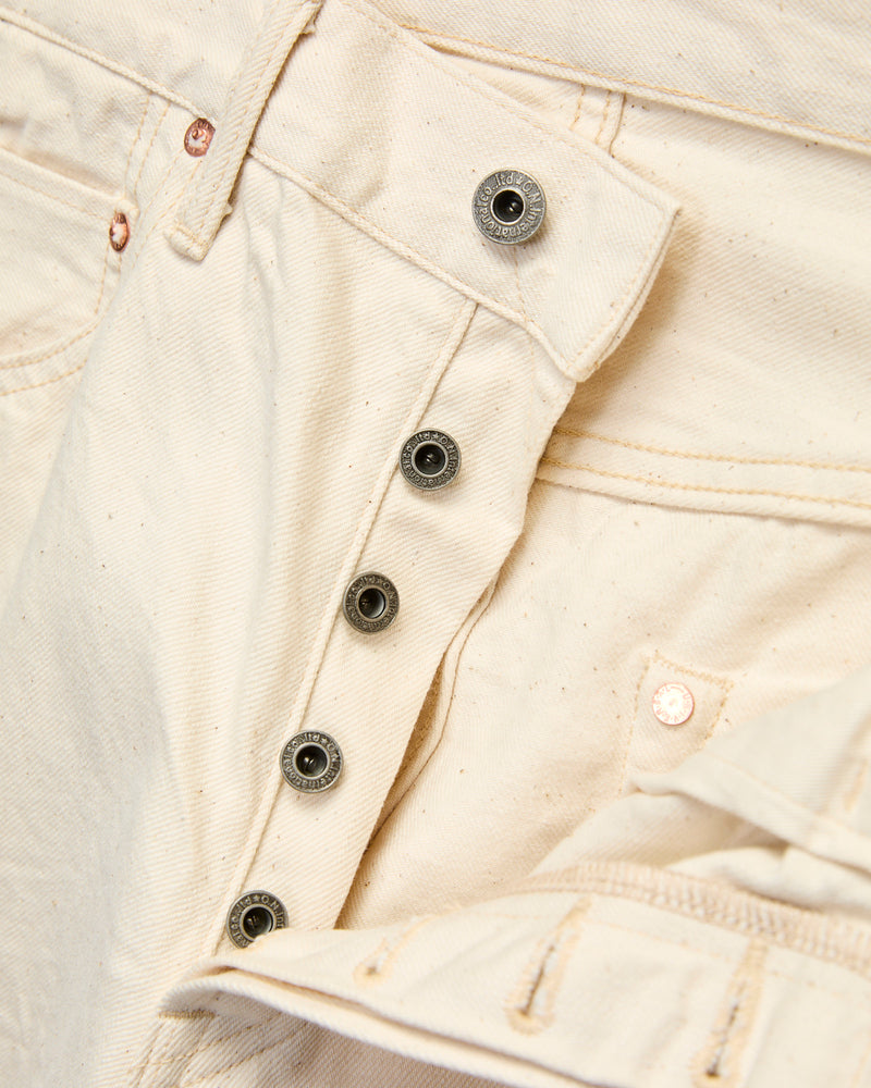 271-ECRU "Organic Cotton" 12.4oz Selvedge Denim - Just-Right Straight  Fit