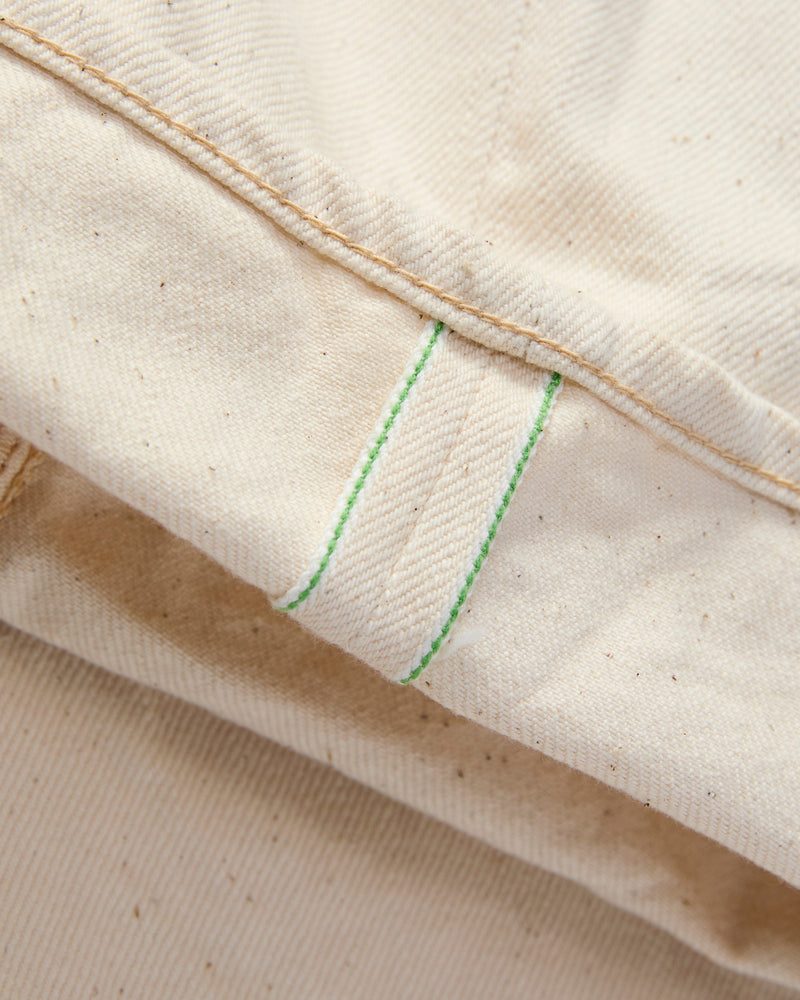 271-ECRU "Organic Cotton" 12.4oz Selvedge Denim - Just-Right Straight  Fit
