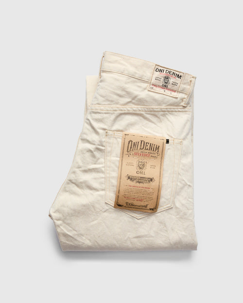 271-ECRU "Organic Cotton" 12.4oz Selvedge Denim - Just-Right Straight  Fit
