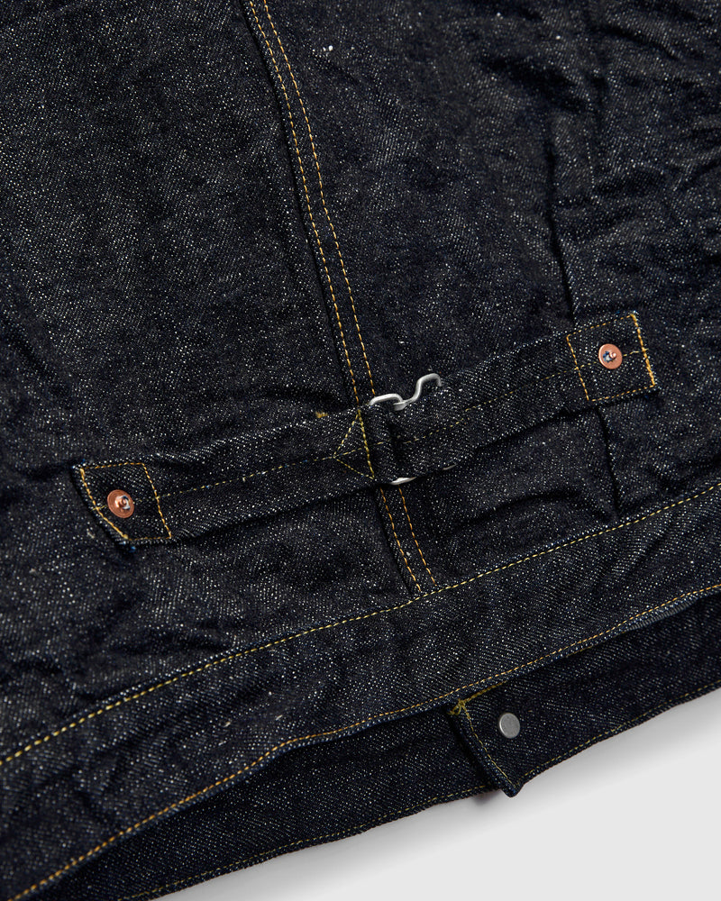 3111 15.5oz Slub-Nep Type-1 Selvedge Denim Jacket in Rinsed Indigo