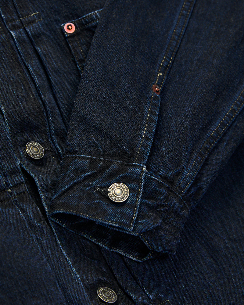 3115 13.5oz Type-1 Selvedge Denim Jacket in Charcoal Overdye