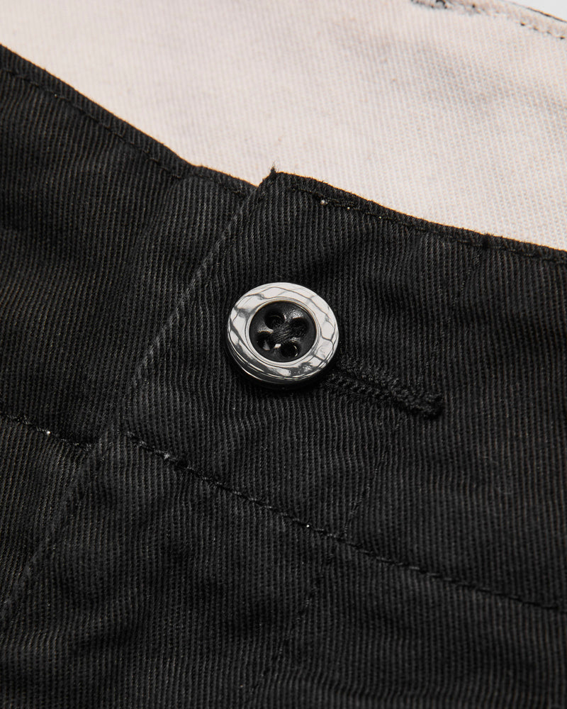 Pigment Dyed Wide Slacks in Black
