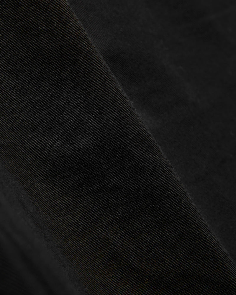 Pigment Dyed Wide Slacks in Black