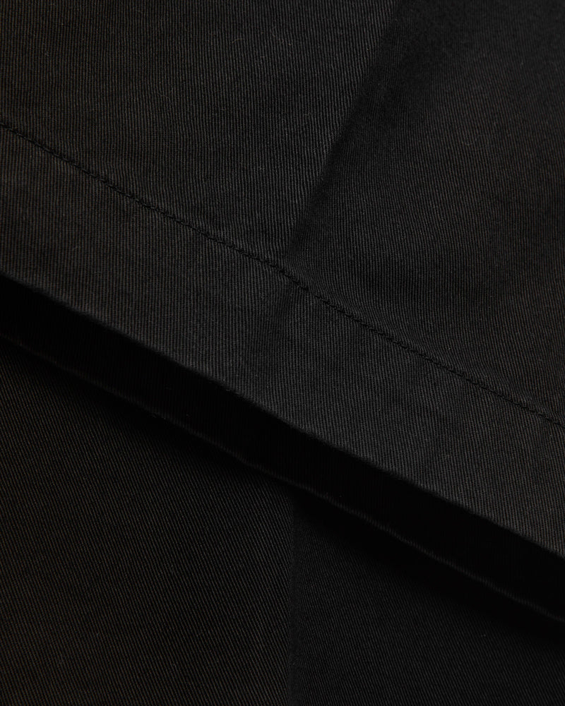 Pigment Dyed Wide Slacks in Black