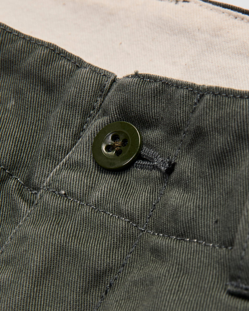 Pigment Dyed Wide Slacks in Green
