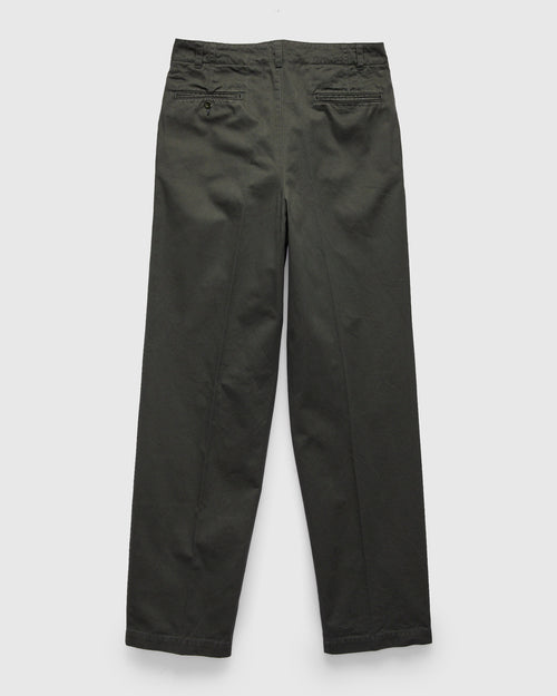 Pigment Dyed Wide Slacks in Green