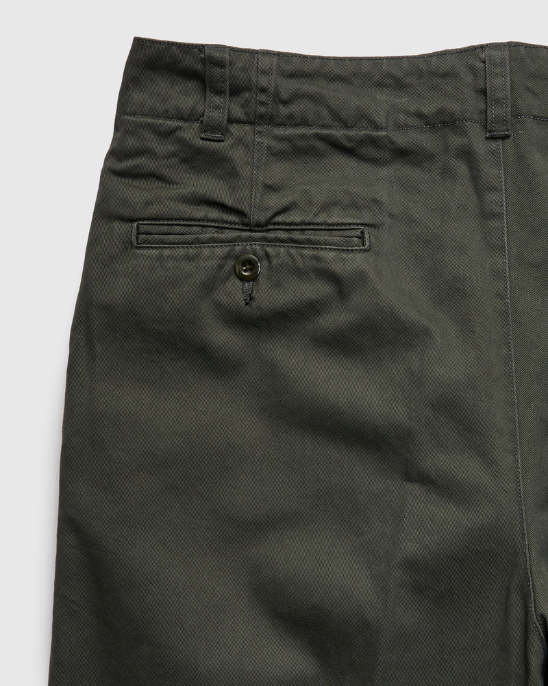 Pigment Dyed Wide Slacks in Green