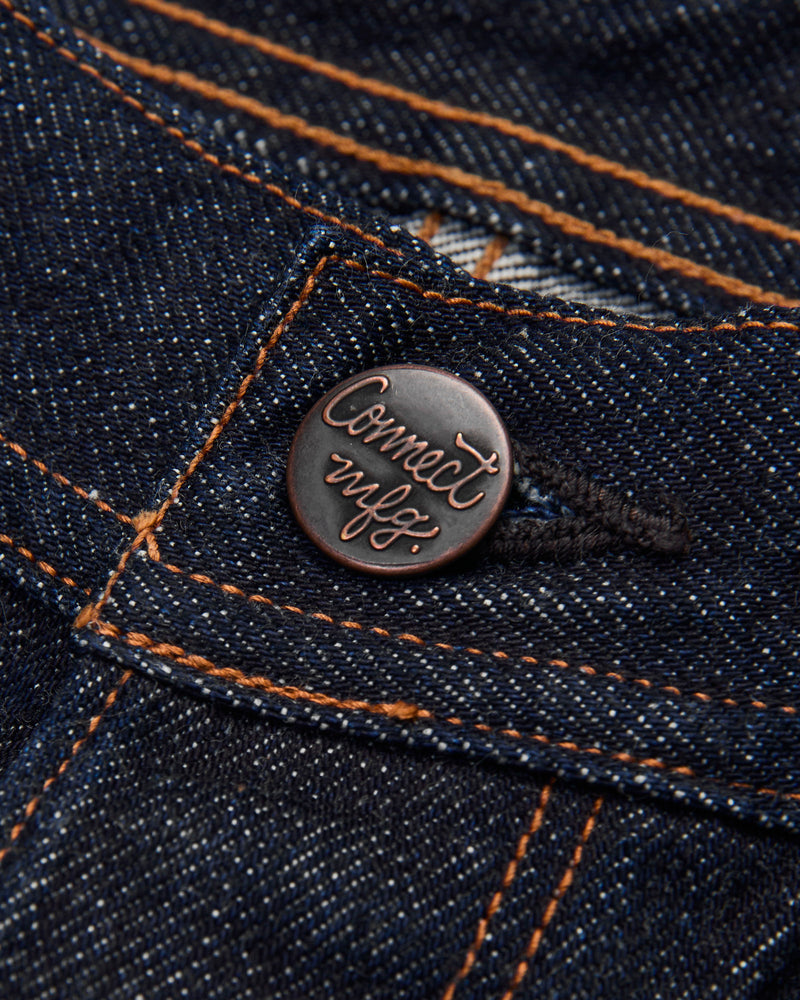 400P 13.5oz Rinsed Denim - Cinch Back Straight Fit