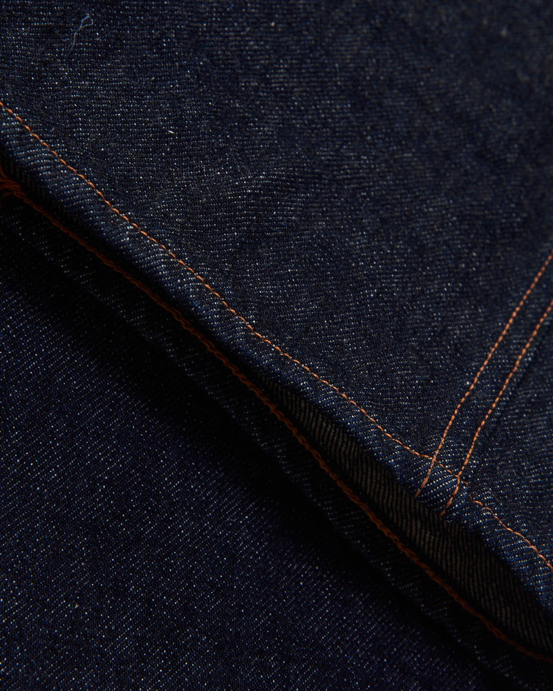 400P 13.5oz Rinsed Denim - Cinch Back Straight Fit