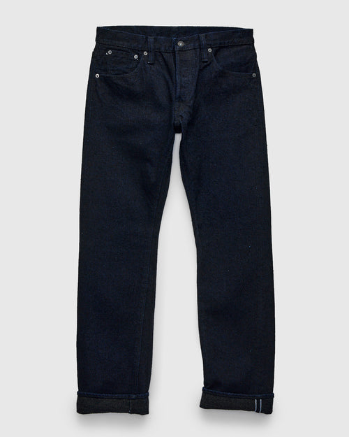 "Indigo x Sumi" 16oz Rinsed Double Nep Selvedge Denim - Slim Straight Fit