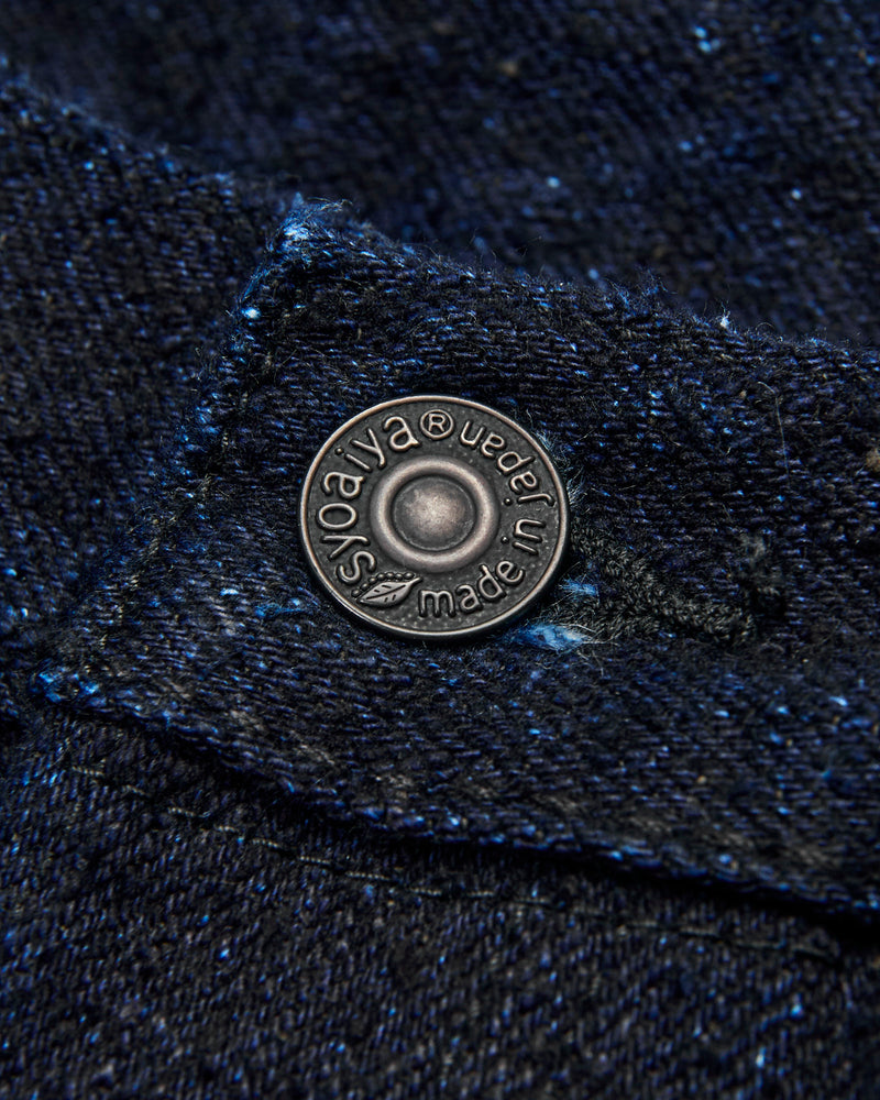 "Indigo x Sumi" 16oz Rinsed Double Nep Selvedge Denim - Slim Straight Fit