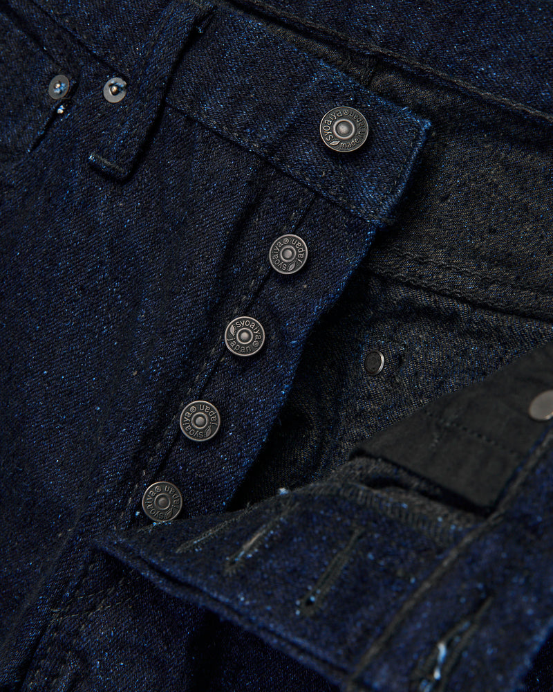 "Indigo x Sumi" 16oz Rinsed Double Nep Selvedge Denim - Slim Straight Fit