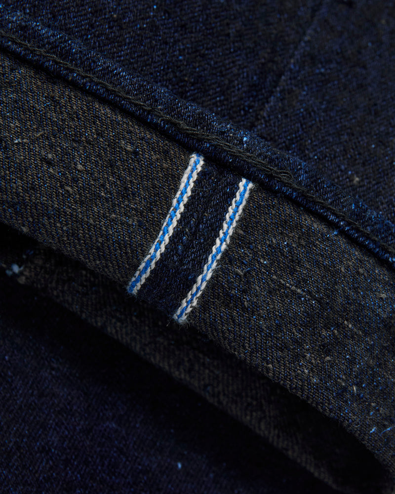 "Indigo x Sumi" 16oz Rinsed Double Nep Selvedge Denim - Slim Straight Fit