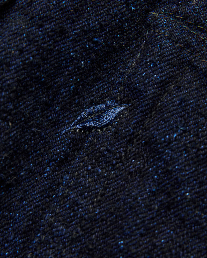 "Indigo x Sumi" 16oz Rinsed Double Nep Selvedge Denim - Slim Straight Fit