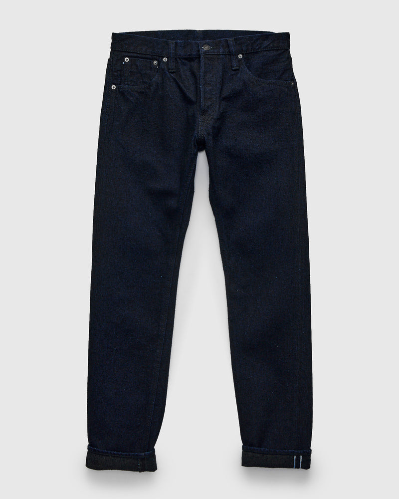 "Indigo x Sumi" 16oz Rinsed Double Nep Selvedge Denim - Slim Tapered Fit