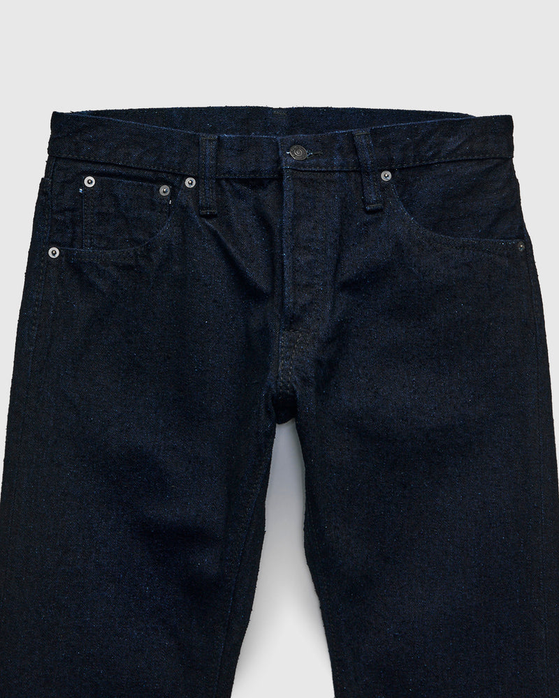 "Indigo x Sumi" 16oz Rinsed Double Nep Selvedge Denim - Slim Tapered Fit