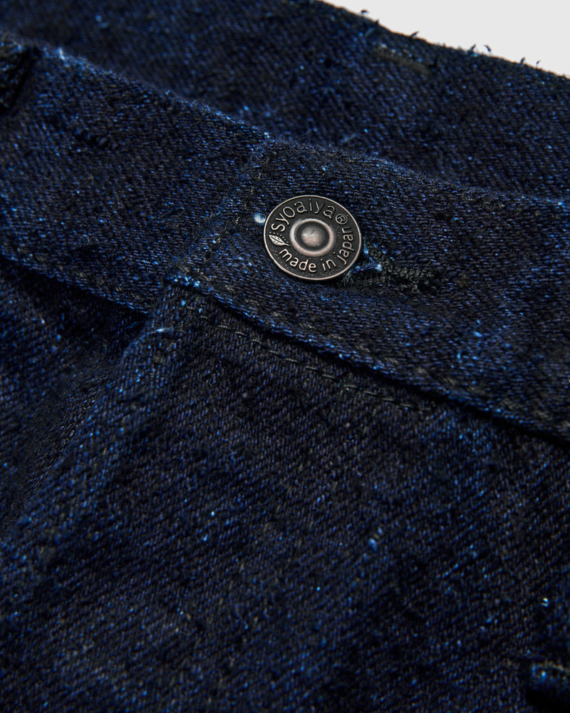 "Indigo x Sumi" 16oz Rinsed Double Nep Selvedge Denim - Slim Tapered Fit