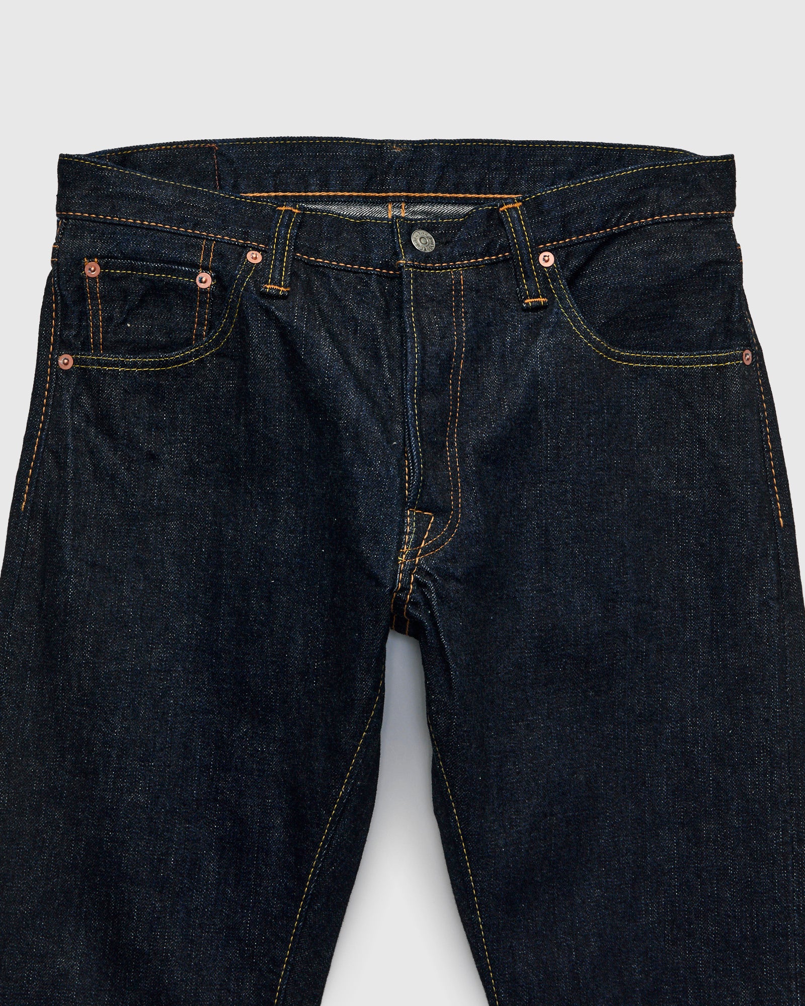 XX-019 14oz Rinsed Selvedge Denim - Relaxed Tapered Fit – Blue Owl