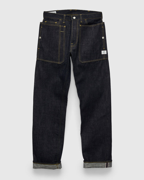 14oz Selvedge Denim Fall Leaf R Pants in Indigo