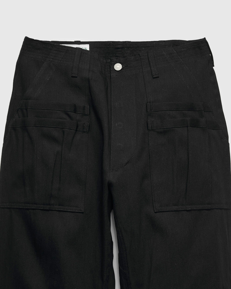 Overgrown Fatigue Pants in 8oz Denim Black