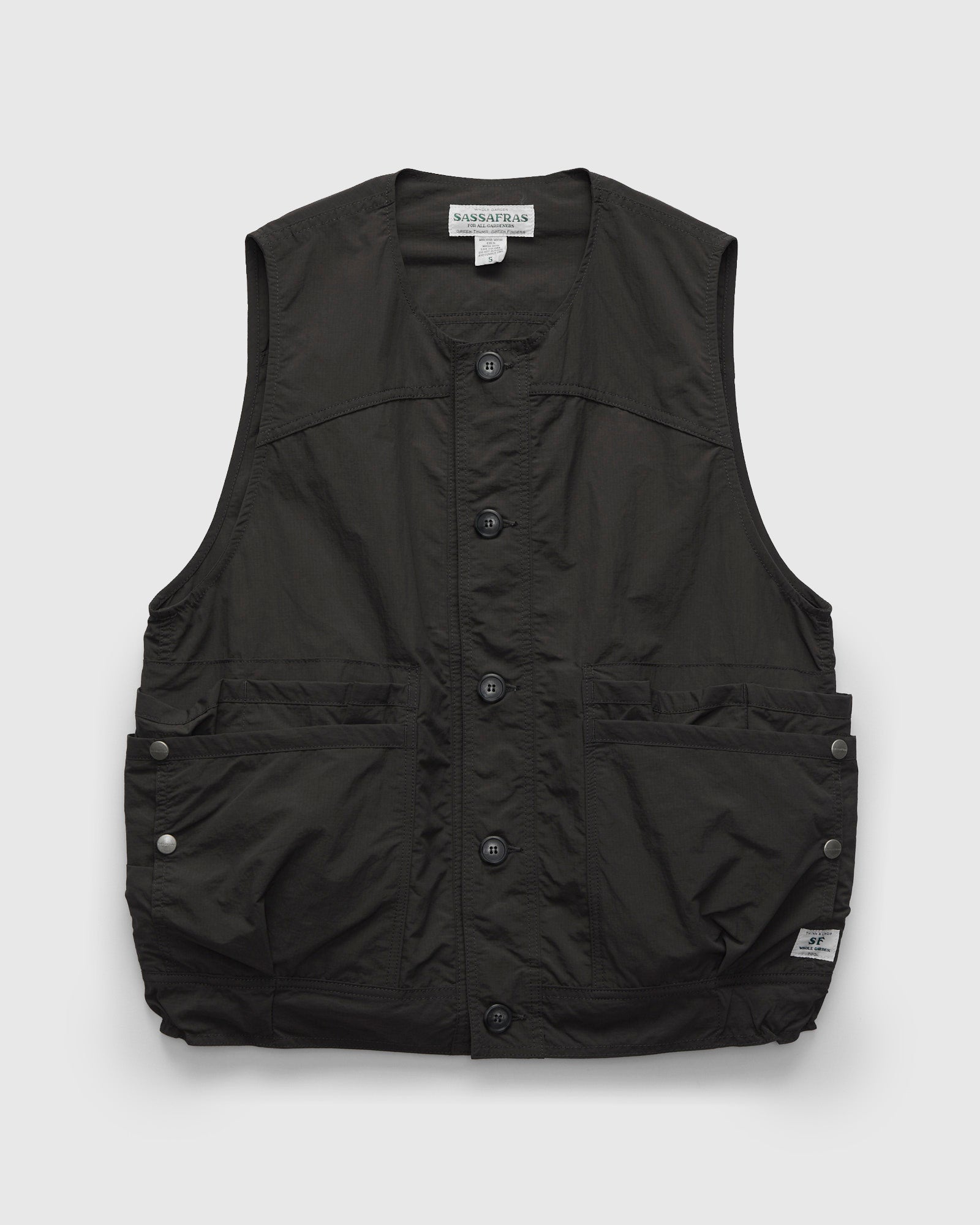 Overgrown Hiker Vest in Nylon Ripstop Charcoal – Blue Owl Workshop