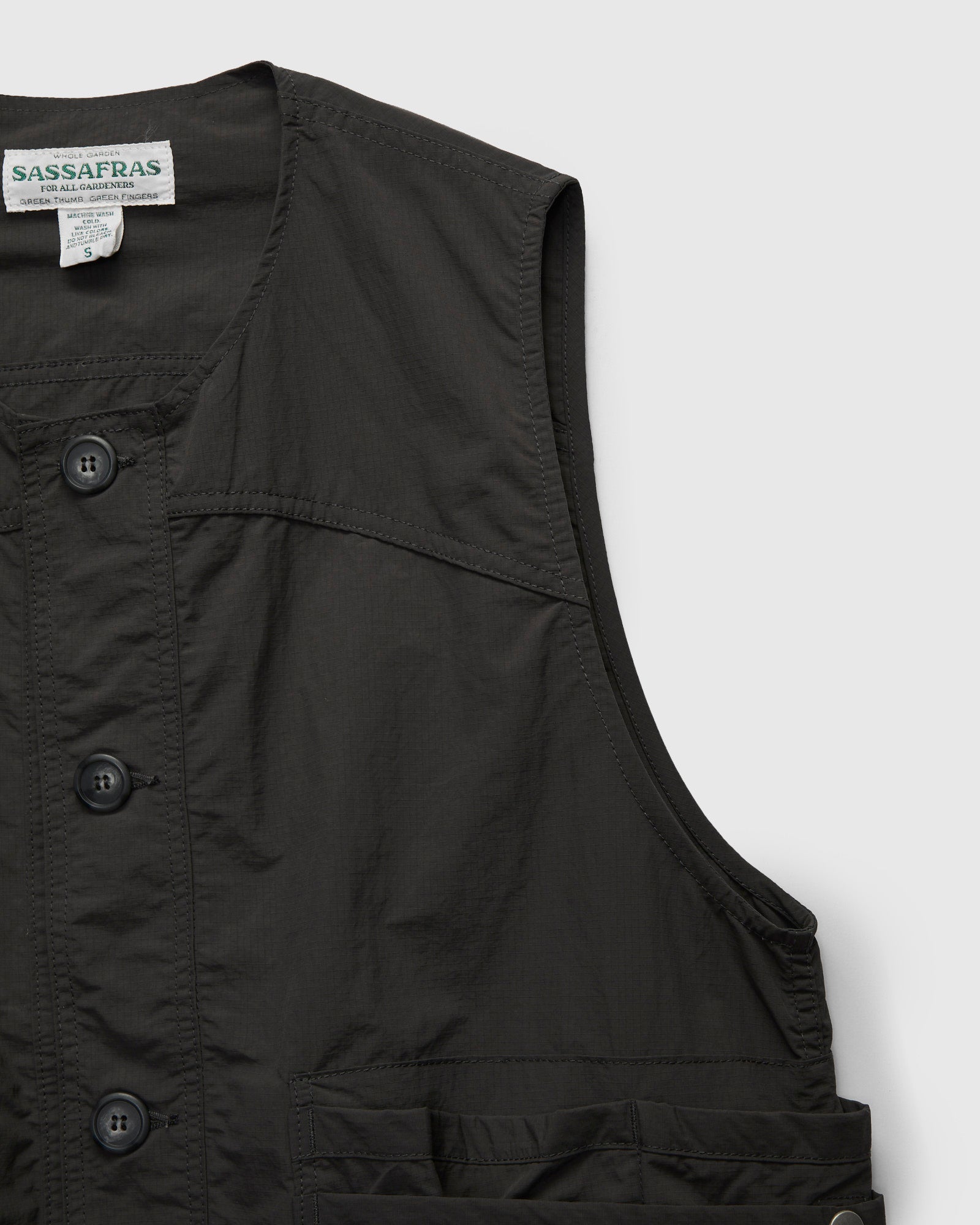 Overgrown Hiker Vest in Nylon Ripstop Charcoal – Blue Owl Workshop