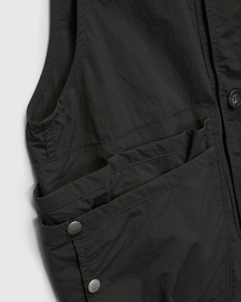 Overgrown Hiker Vest in Nylon Ripstop Charcoal