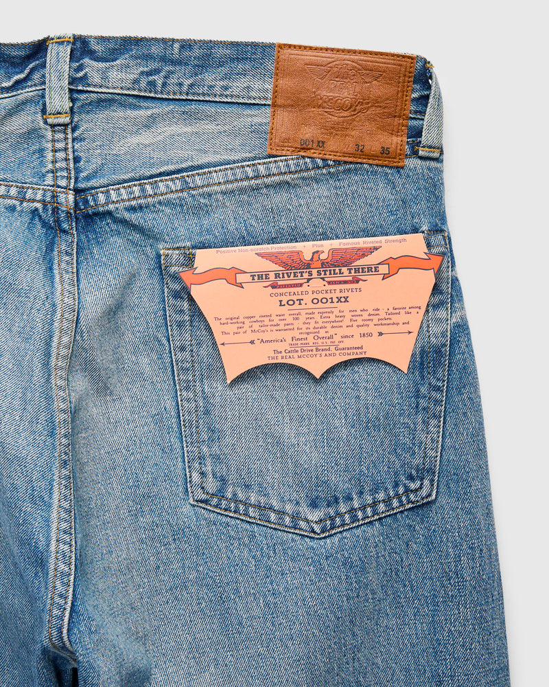 Lot. 001XX 13.25oz Light Wash Indigo Selvedge Denim - 1950s Straight Fit