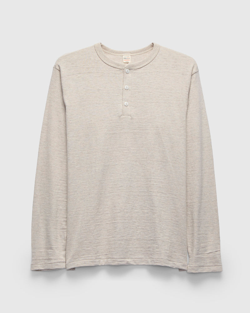 5907 Long Sleeve Henley in Oatmeal