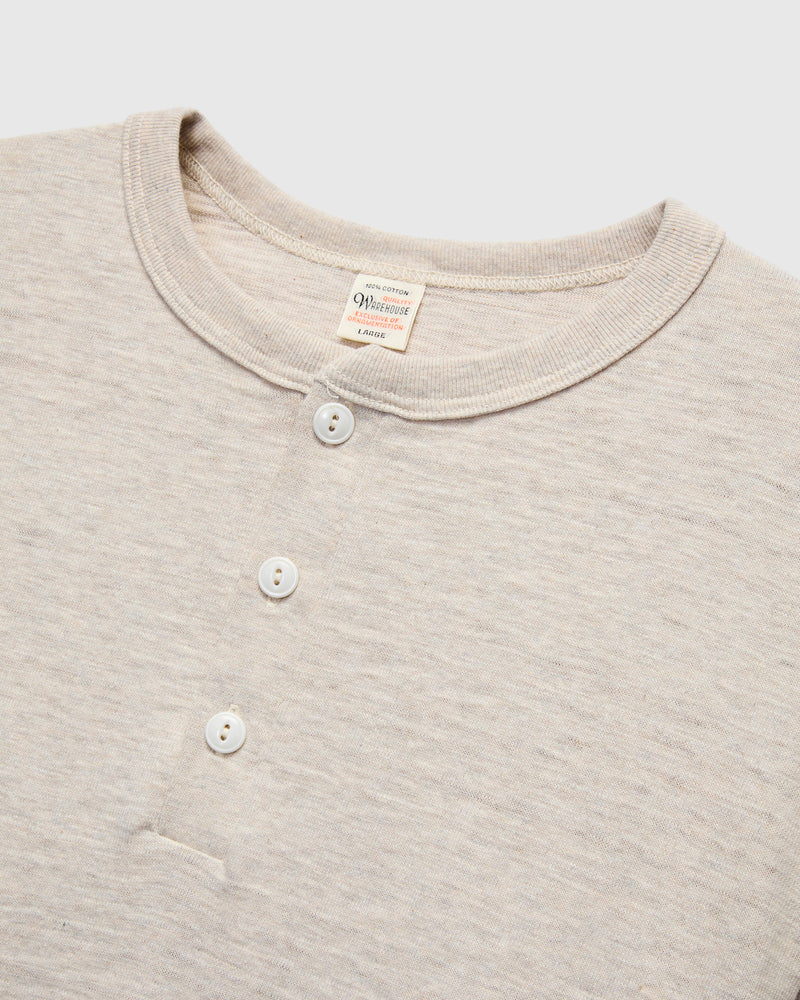 5907 Long Sleeve Henley in Oatmeal