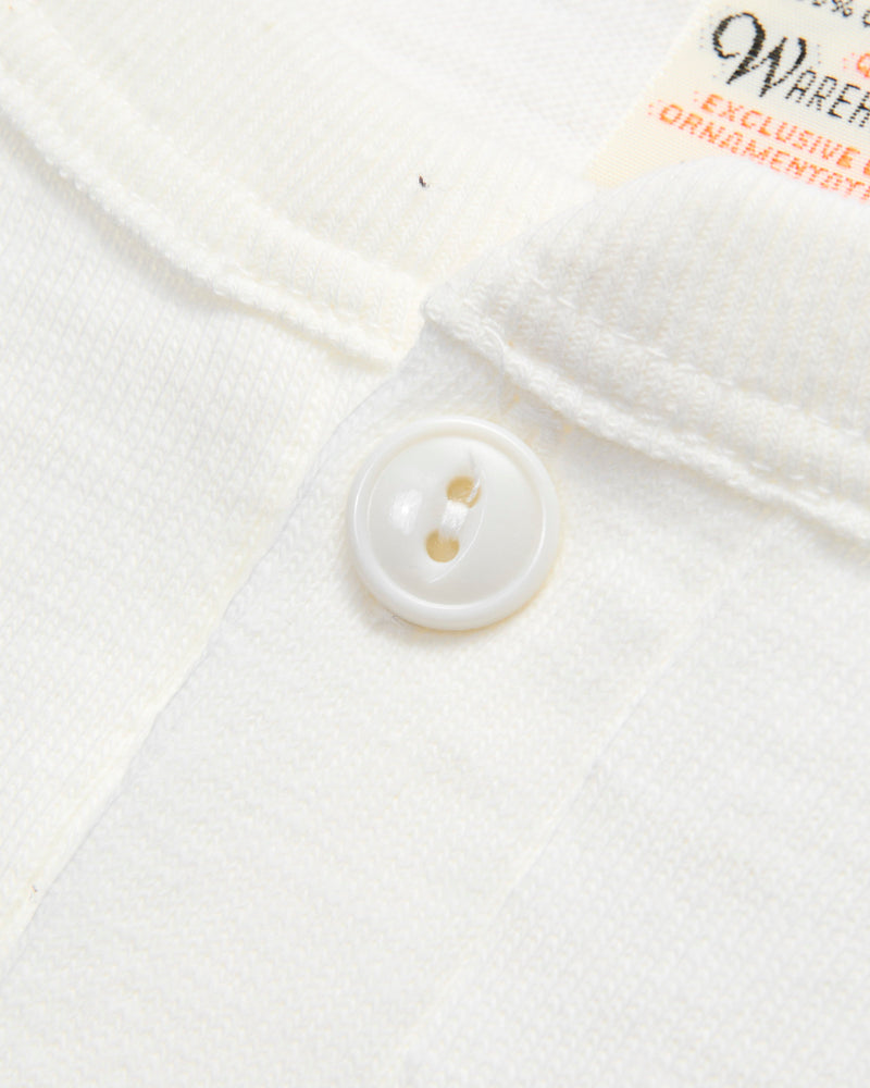 5907 Long Sleeve Henley in Off-White